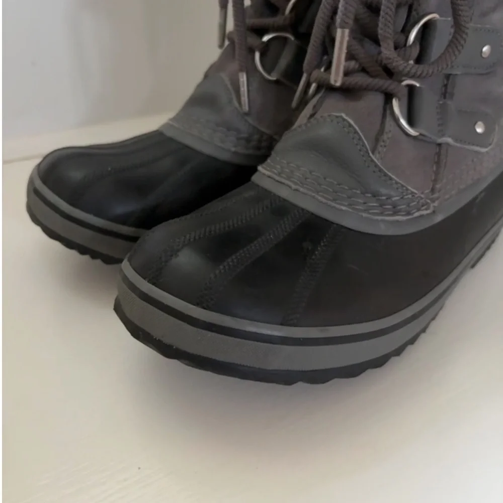 Sorel Joan of Arc Faux Fur Lined Winter Boots Gray size 9 - Picture 7 of 9